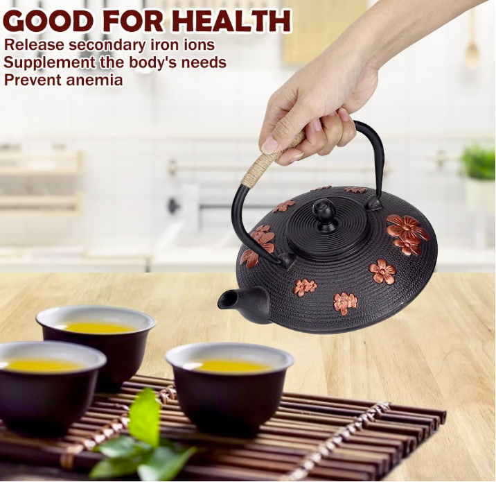 FLOWER IRON CAST TEAPOT