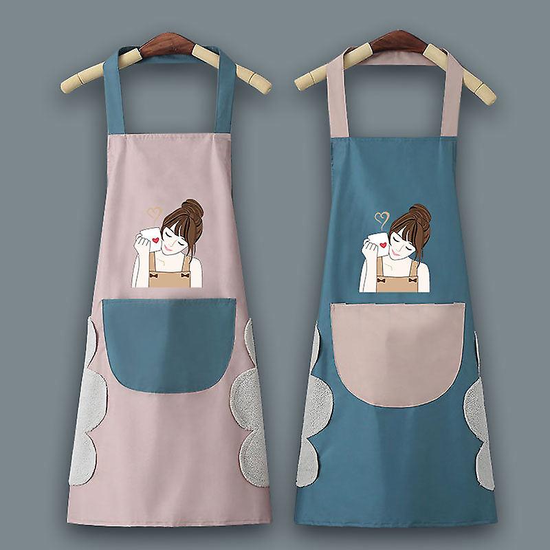 Household Aprons for Kitchen Wipeable Waterproof Oil-Proof