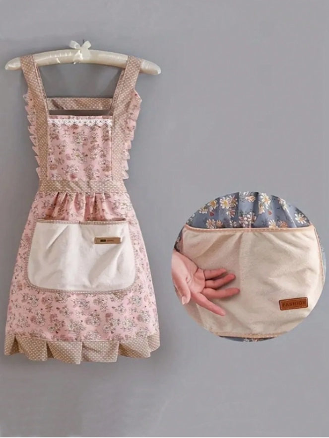 Household Aprons for Kitchen Wipeable Waterproof Oil-Proof