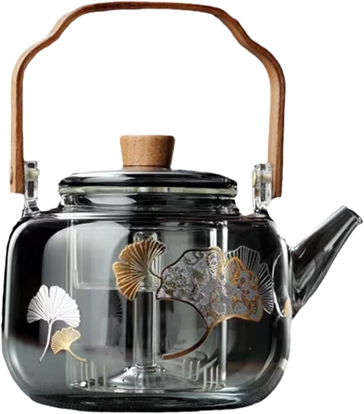 TRANSPARENT BLACK TEAPOT