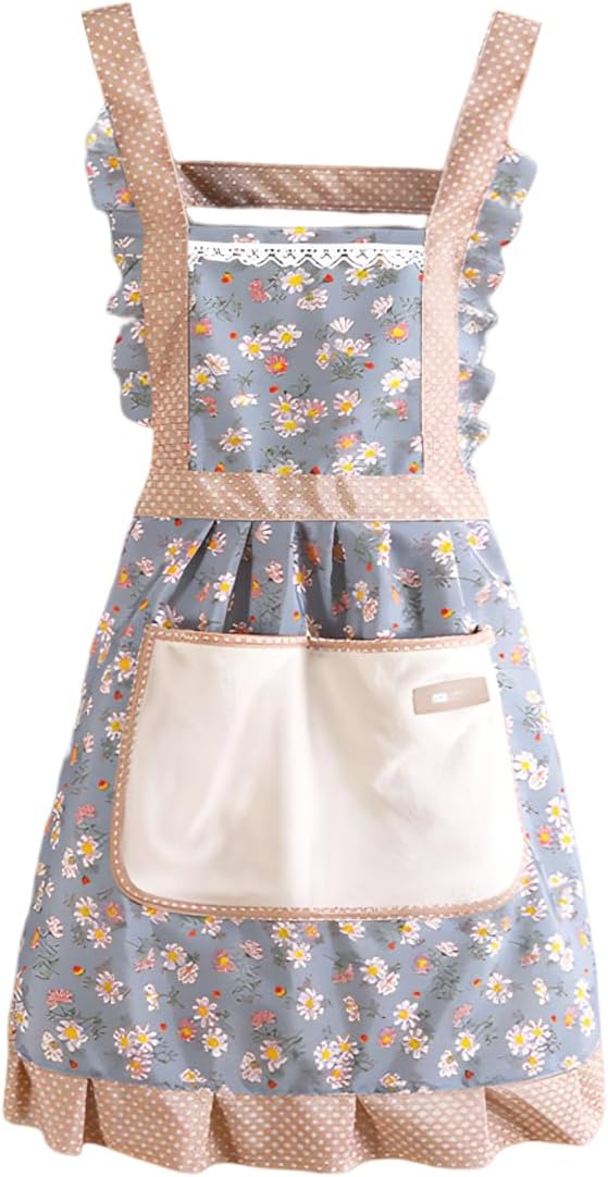 Household Aprons for Kitchen Wipeable Waterproof Oil-Proof