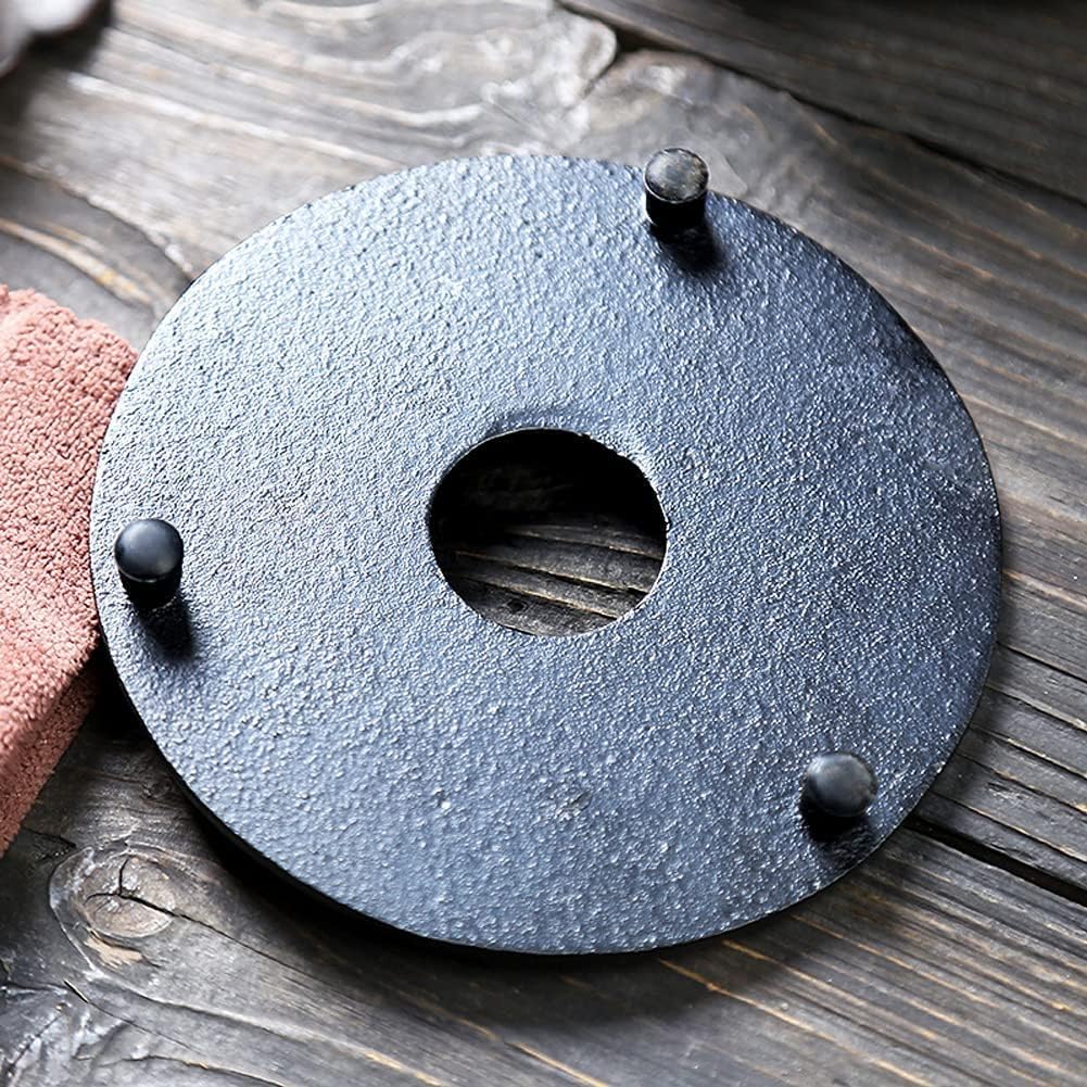Traditional Japanese Cast Iron Teapot Stand , Non-Slip Rubber Feet
