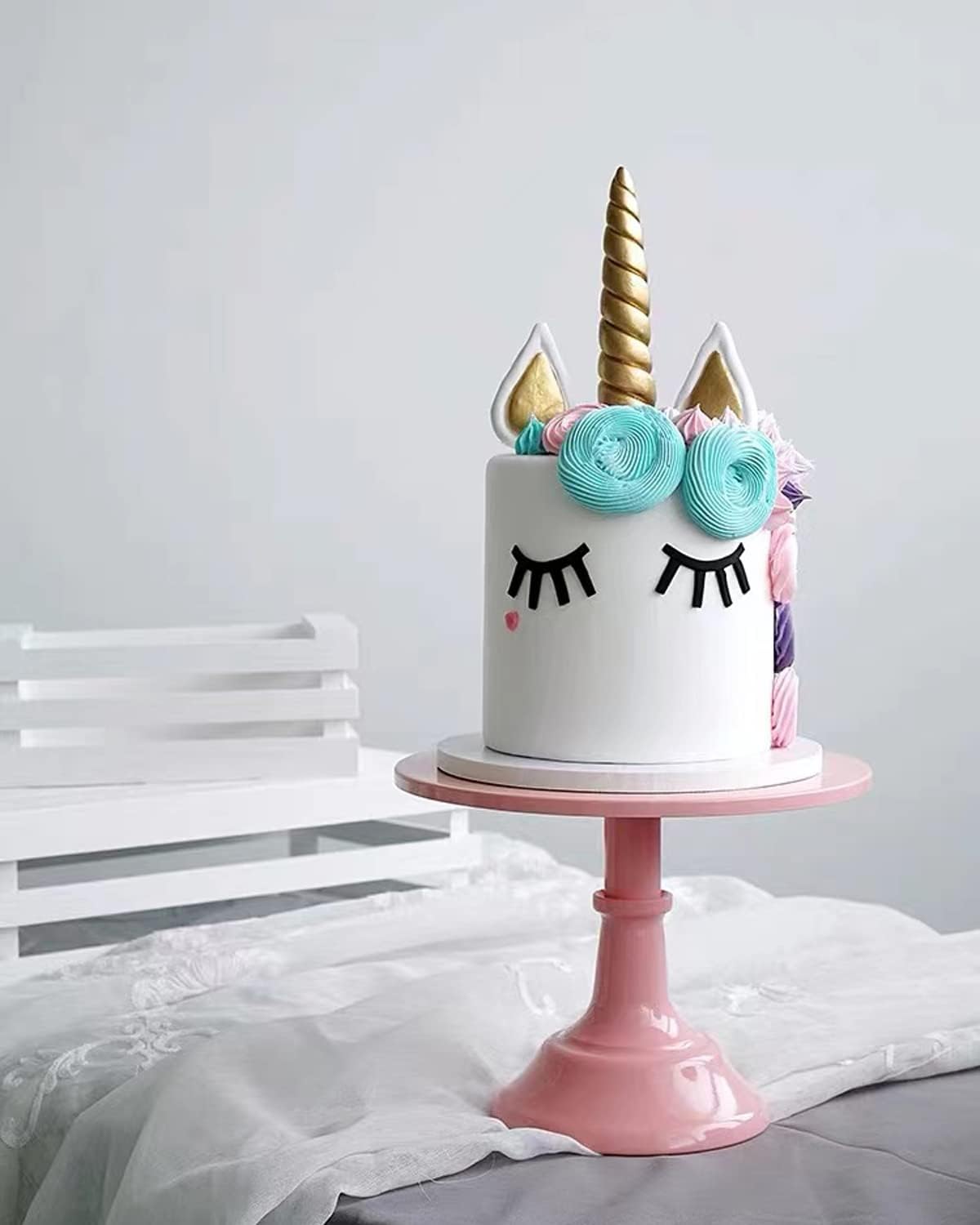 Set of 3 Pieces Cake Stands Iron Cake Holder Dessert Display Plate Serving Tray