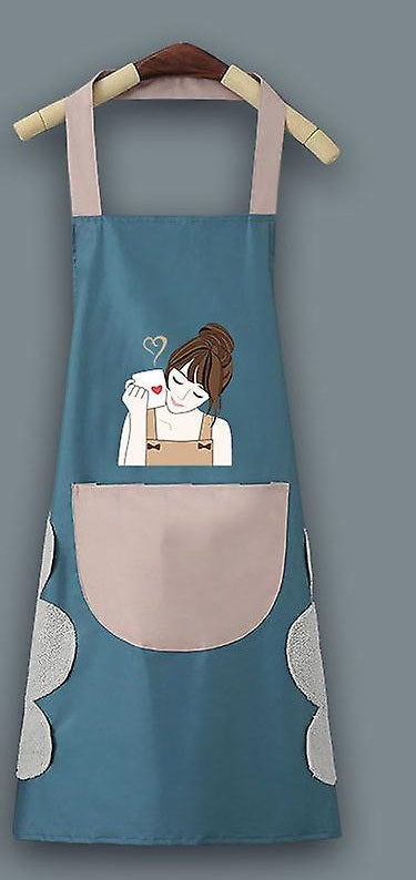Household Aprons for Kitchen Wipeable Waterproof Oil-Proof