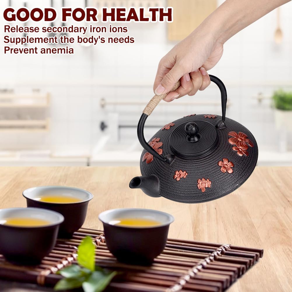 FLOWER IRON CAST TEAPOT