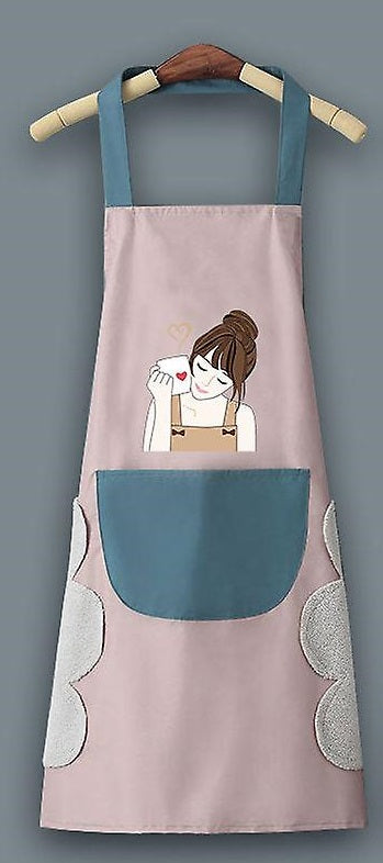 Household Aprons for Kitchen Wipeable Waterproof Oil-Proof