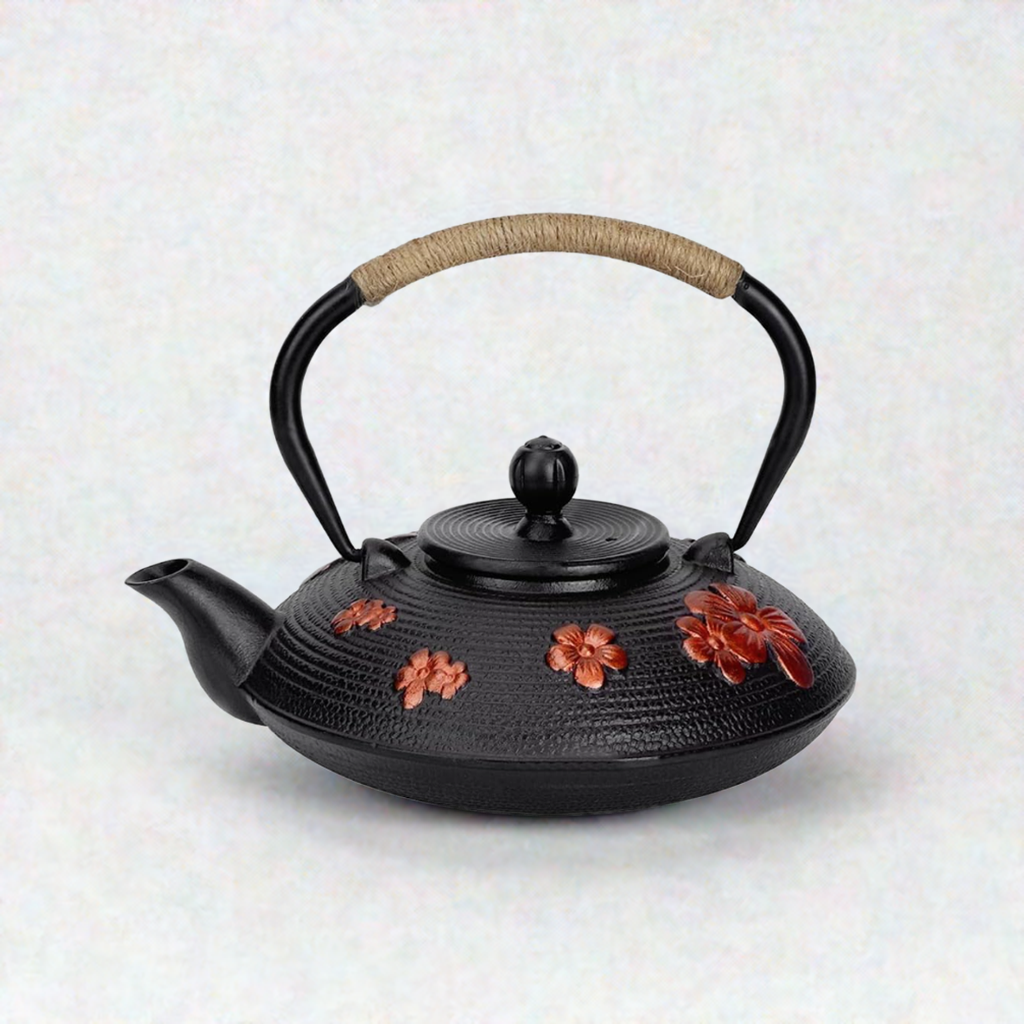 FLOWER IRON CAST TEAPOT