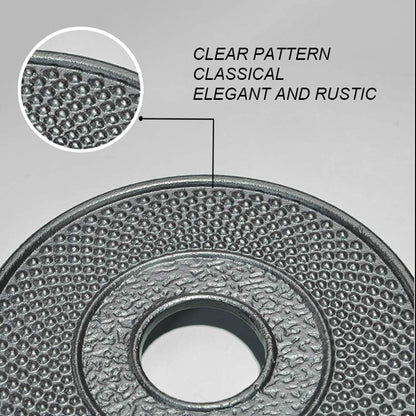 Traditional Japanese Cast Iron Teapot Stand , Non-Slip Rubber Feet