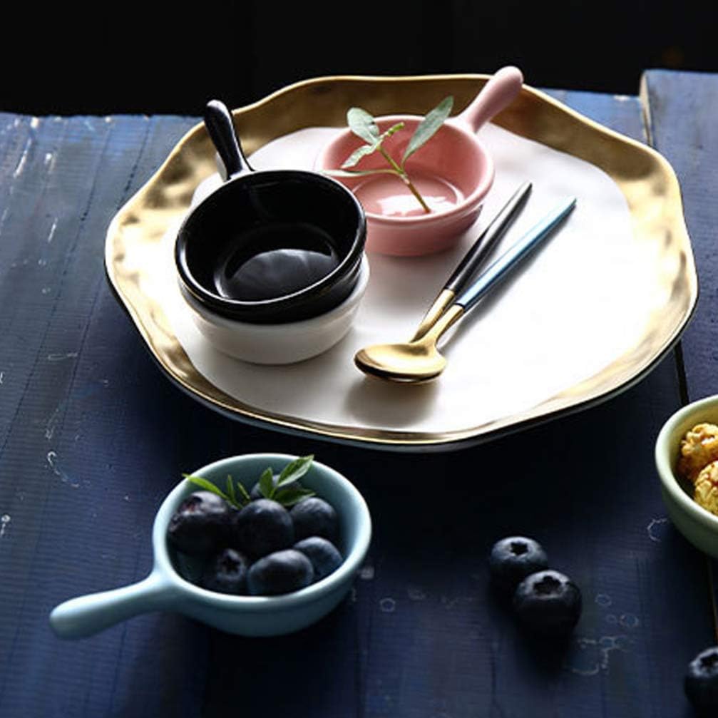 Mini ceramic plates solid color sauce dish