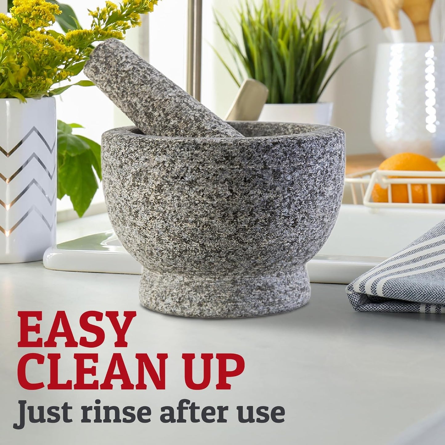 Heavy-Duty Granite Pestle & Mortar