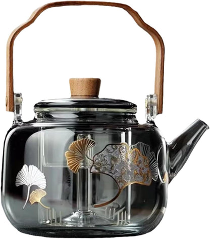 TRANSPARENT BLACK TEAPOT