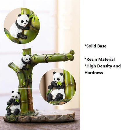 Panda  Glass Tea Set Semi Automatic Drip Rotating with Infuser Glass Teapot
