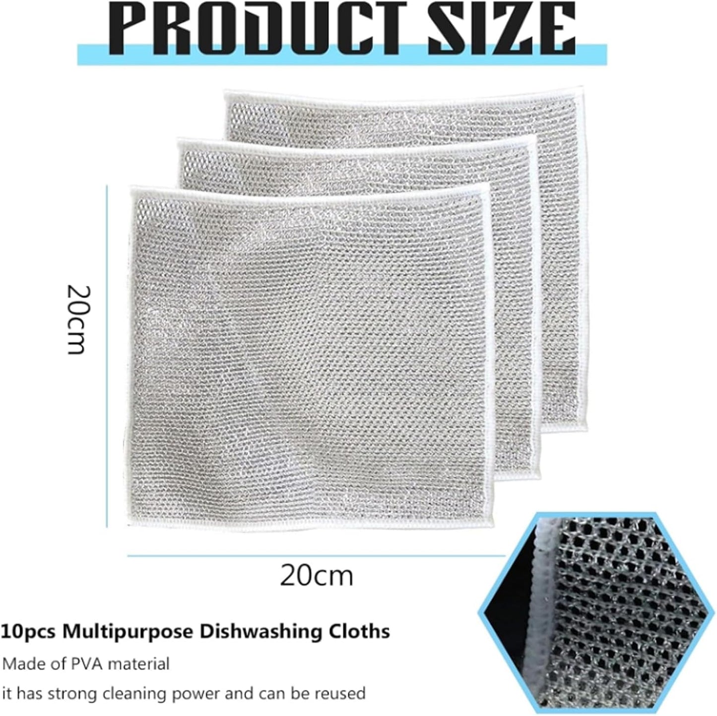 Non-Scratch Dishwashing Scrub Cloth