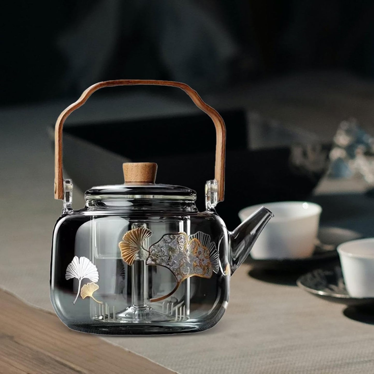 TRANSPARENT BLACK TEAPOT