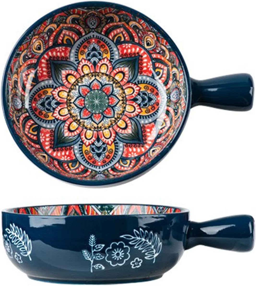 Large Deep Ceramic Lasagne & Baking Dish – 600ml/20oz with Handle