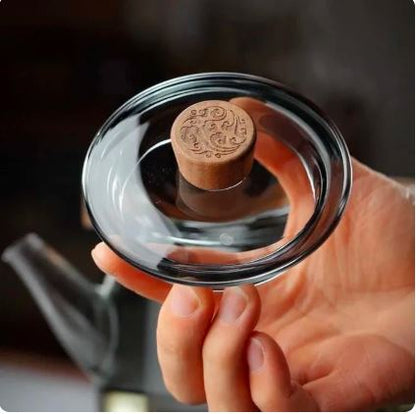 TRANSPARENT BLACK TEAPOT