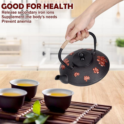FLOWER IRON CAST TEAPOT