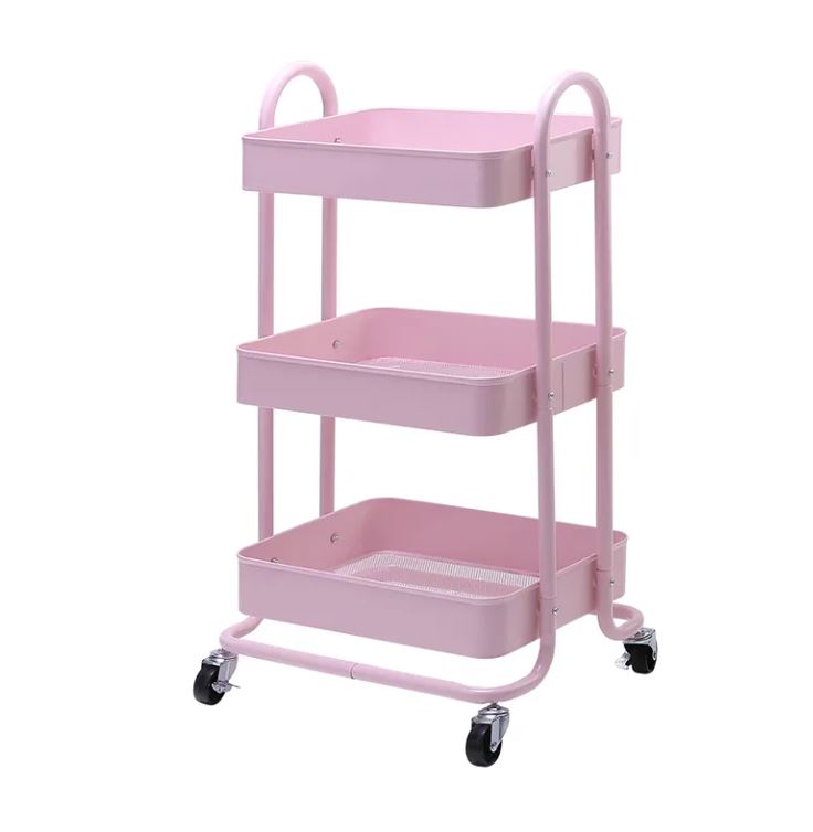 Trolley Kitchen Trolley Storage Trolley 3 Tier Metal Kitchen Bathroom Storage