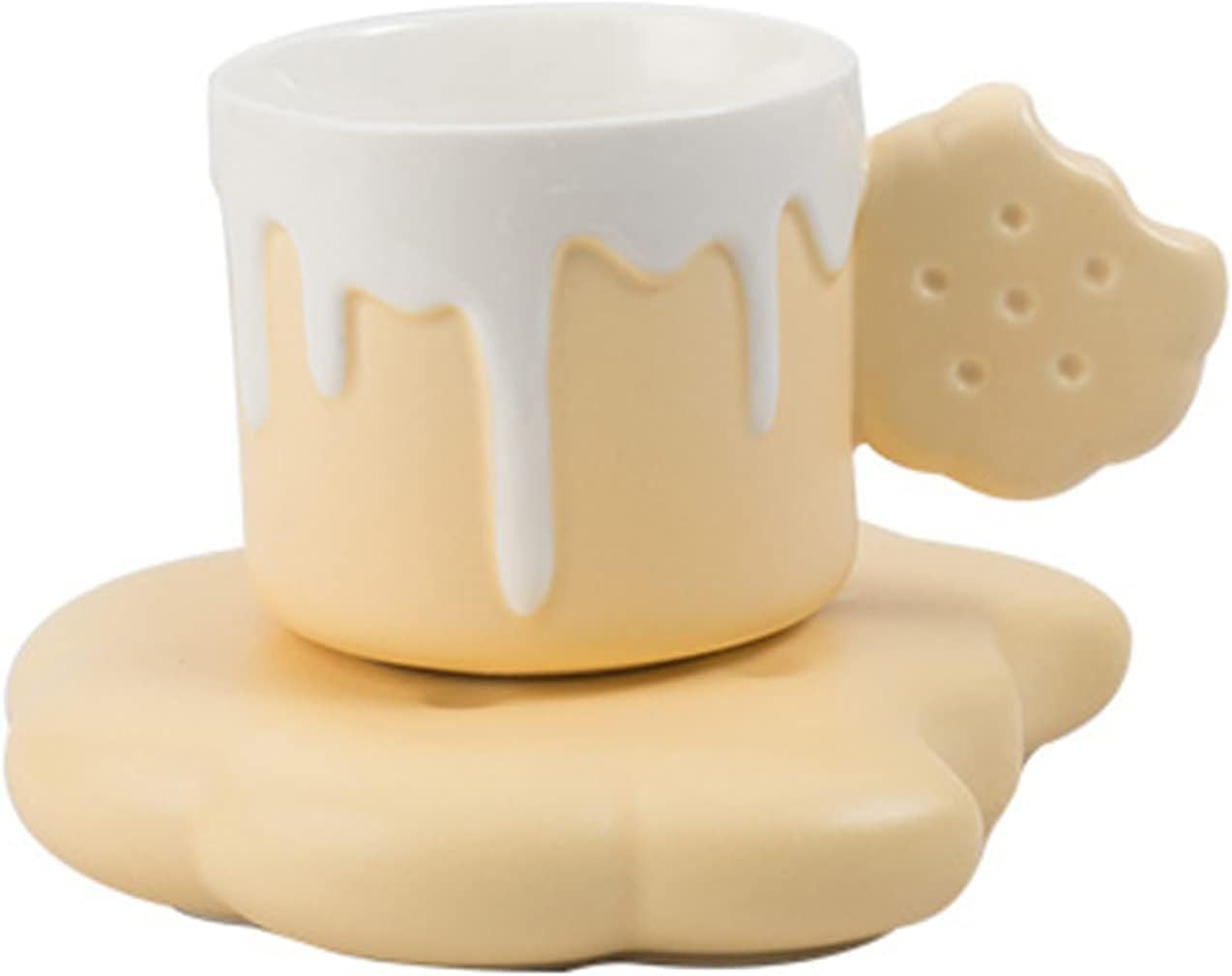Coffee Mug with Biscuit & Cookie Design – Fun & Unique Ceramic Cup