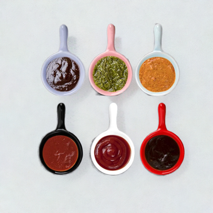 Mini ceramic plates solid color sauce dish