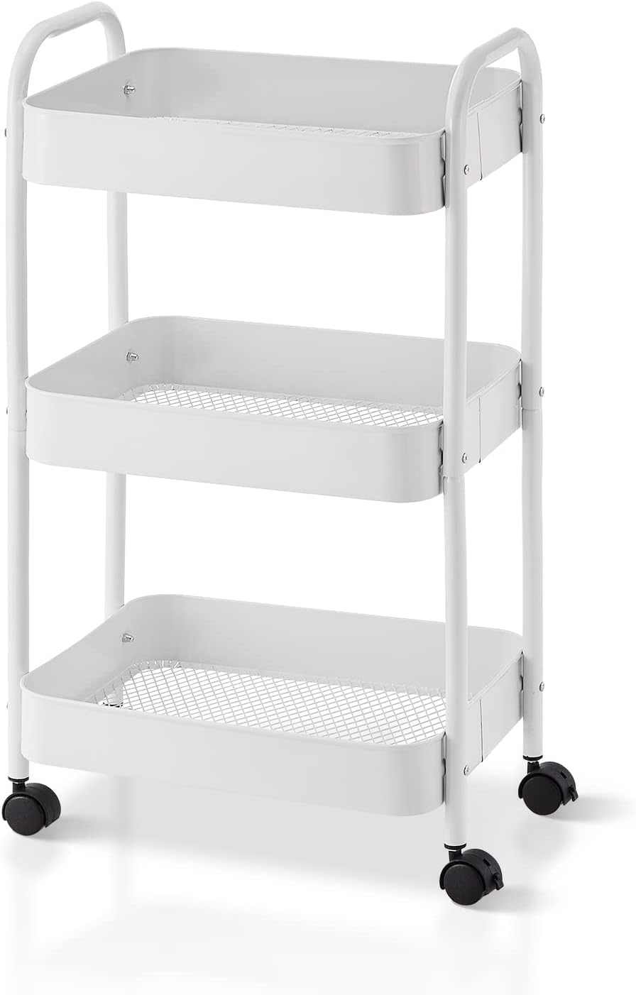 Trolley Kitchen Trolley Storage Trolley 3 Tier Metal Kitchen Bathroom Storage