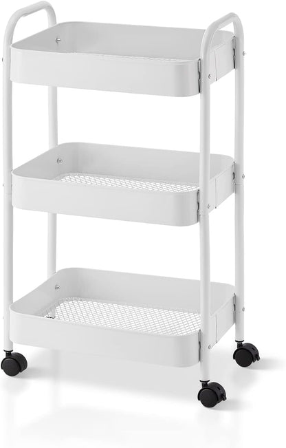 Trolley Kitchen Trolley Storage Trolley 3 Tier Metal Kitchen Bathroom Storage